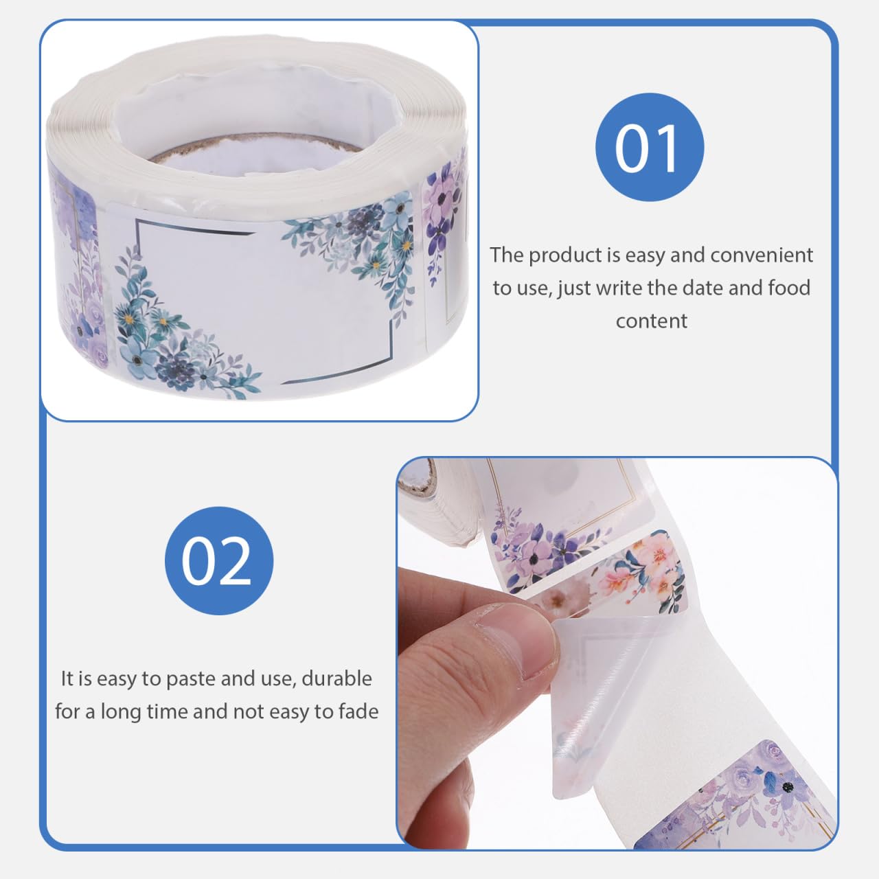 3 Rolls Handwriting Adhesive Envelopes Multi-Function Bottle Bins Blank Portable on of Clothes Label Scrapbooking Jar Desk Sticker Border Writable Home Canning Convenient