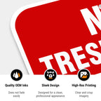Beware of Dog Sign, No Trespassing Sign, Video Surveillance Sign, Aluminum 12x18
