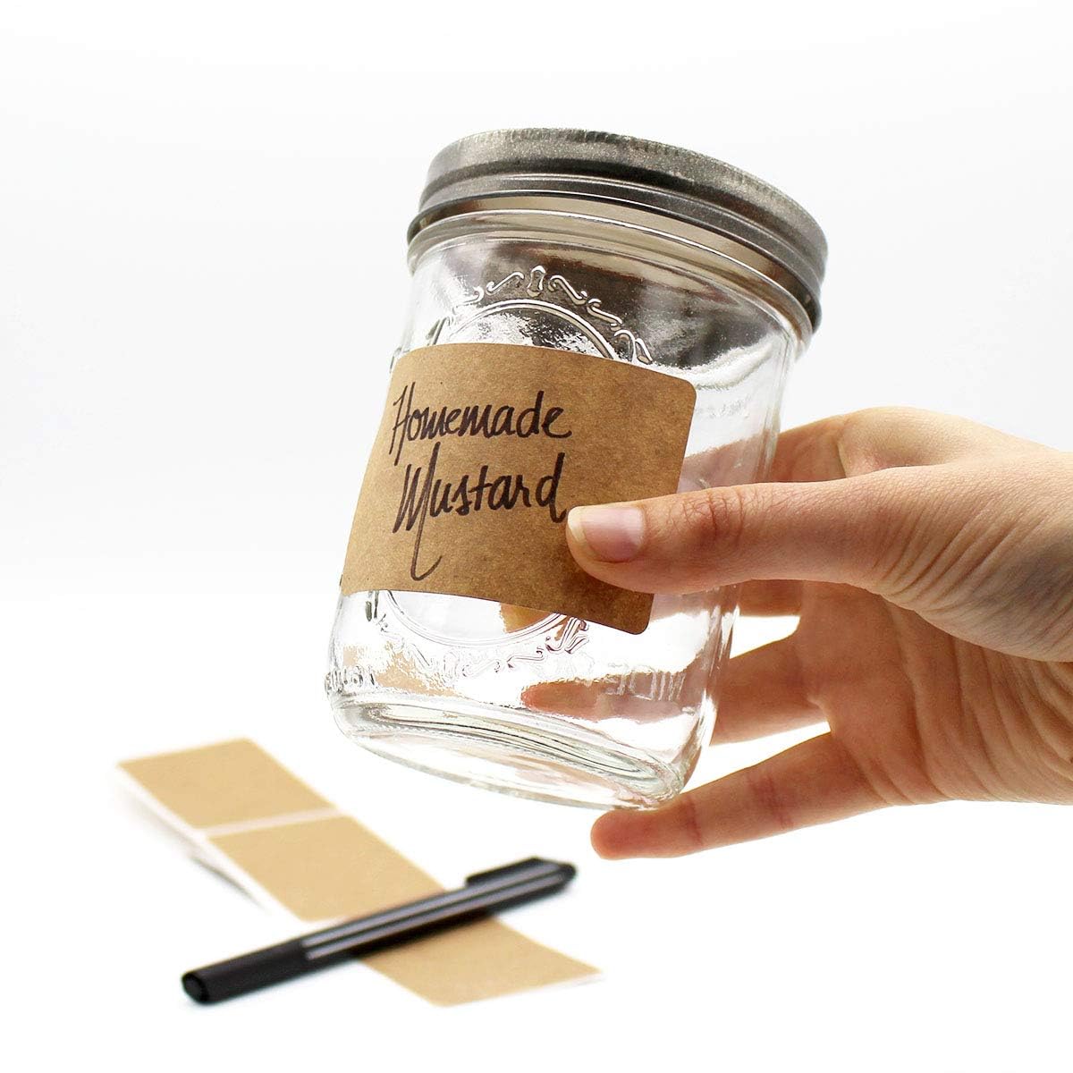 ChromaLabel 2x3 inch all-purpose kraft rectangle labels in dispenser box, 250 labels for organizing and labeling.