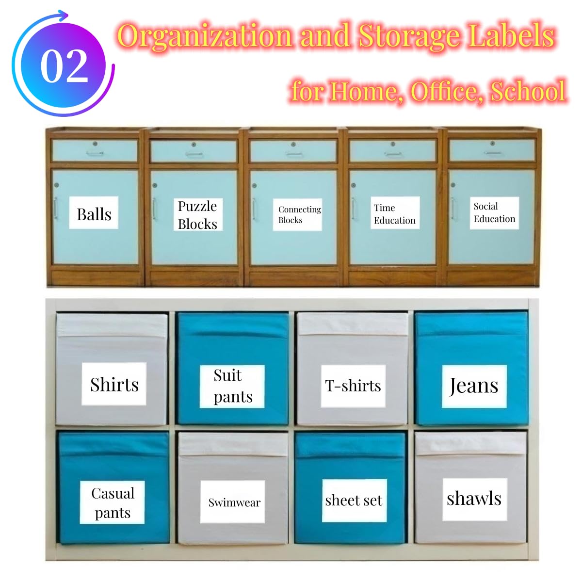 Removable Waterproof Labels for Storage Bins - 100 4" x 6" Organizing Name Label for Containers Stickers for Shipping Packing, Kitchen Storage, Proof-Water/Oil, Sticky Large Labels for Moving Boxes storage bins labels 100 pcs