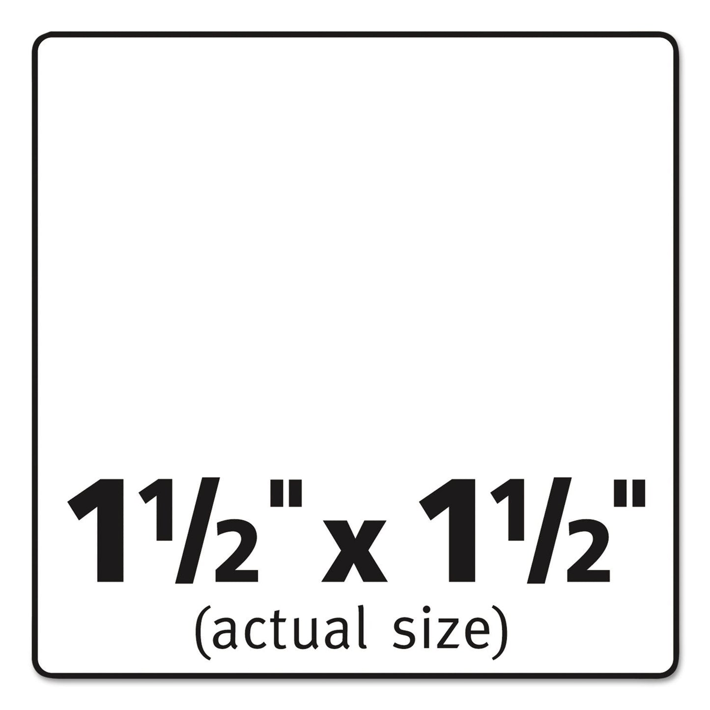 Avery Square Labels with Sure Feed and TrueBlock, 1.5 x 1.5, White, 600/Pack