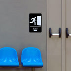 4 Pcs Exit Sign with Braille ADA Compliant 9x6 Inch for Business