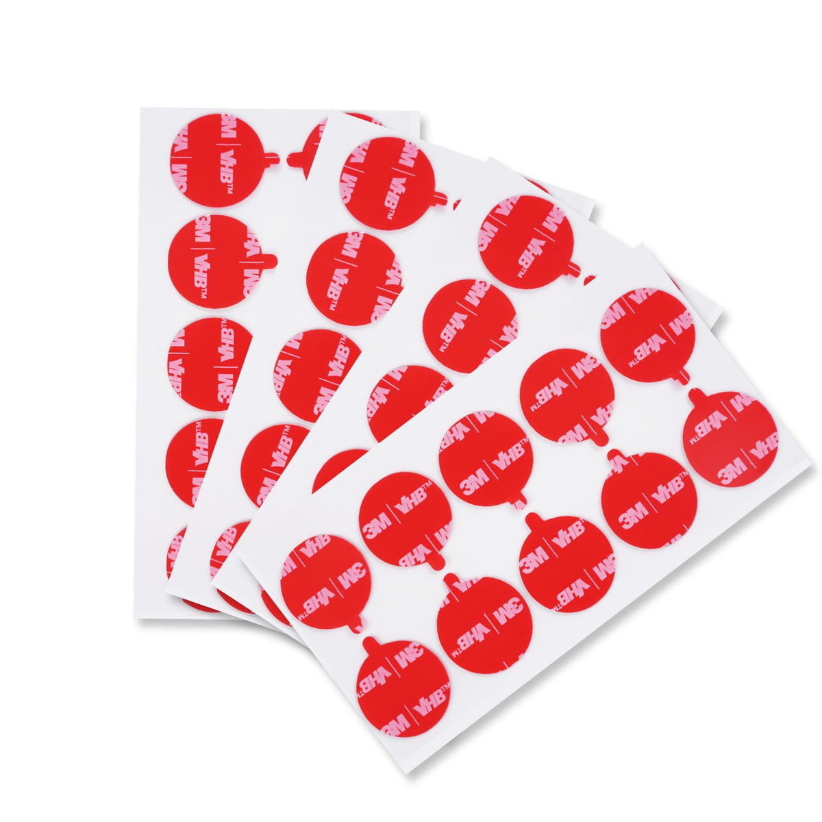 3M Round Double Sided Adhesive Pads Dia. 1'' 40 Pcs, 4905 Clear Heavy Duty Mounting Tape Squares, Waterproof Foam Pads for Glass, Metal, Acrylic, Home & Office Use Round 1''
