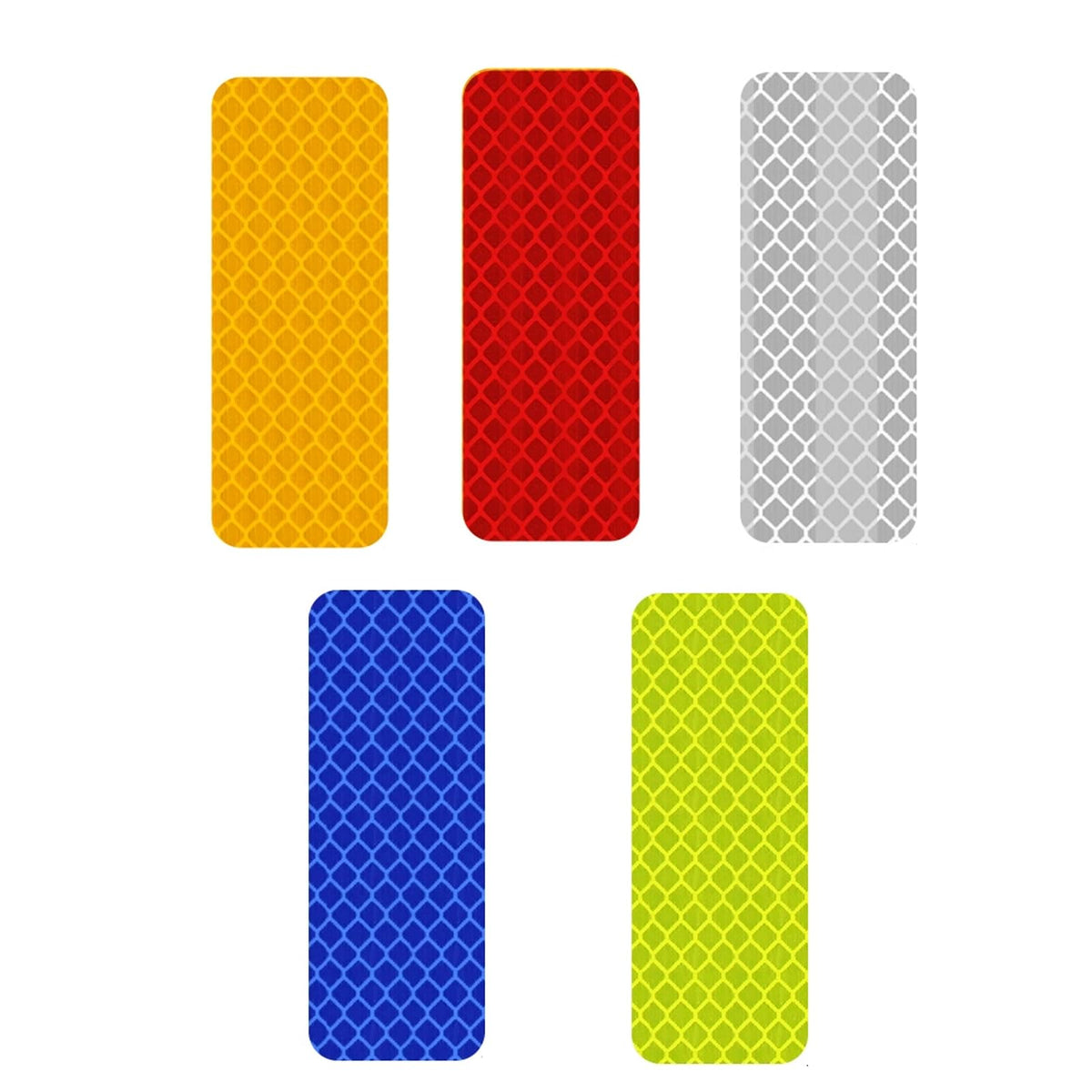 Reflective Stickers, 100 Pcs, 5 Colors Self-Adhesive Reflective Strip Set,Multi Purpose Reflective Tape for Outdoor Nighttime Visibility, Apparel, Trailer, Truck, Bike,etc