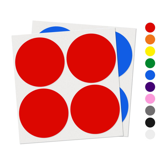 10 Colors Dot 4 Inches Labels Self-Adhesive Colored Circle Color Coding Stickers Waterproof Small Round Tag for Office Inventory 40 Pieces 10 Colors