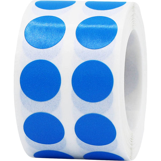 Blue Color Coding Labels for Organizing Inventory 0.50 Inch Round Circle Dots 1,000 Total Adhesive Stickers On A Roll