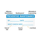 SmartSign Pack of 350 Preventive Maintenance Labels in Dispenser Box| 0.625" x 1.5" Adhesive Vinyl Stickers Adhesive Label Dispenser Box