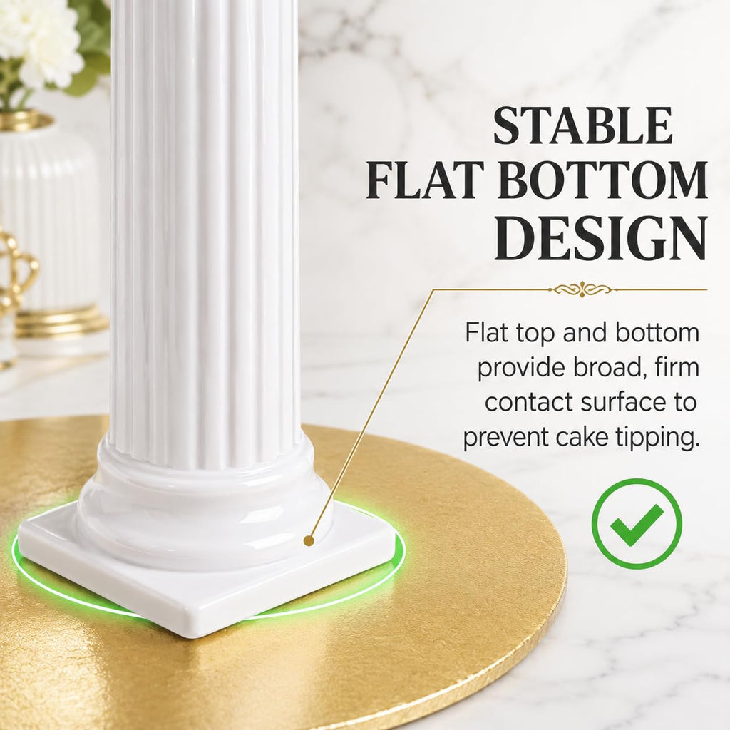 Cabilock 8 Pack Cake Pillars, 4.92 Inch Roman Column Cake Separator