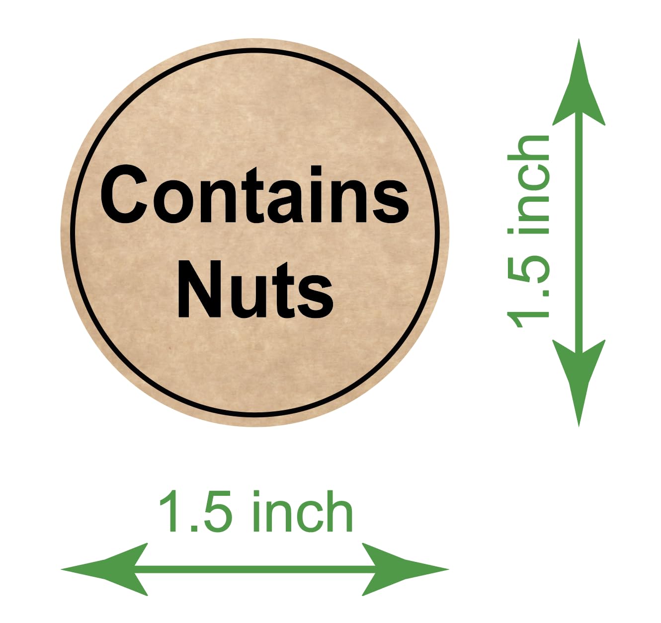 1.5 inch 300PCS Contains Nuts Stickers Removable Stickers for Food, Kitchen