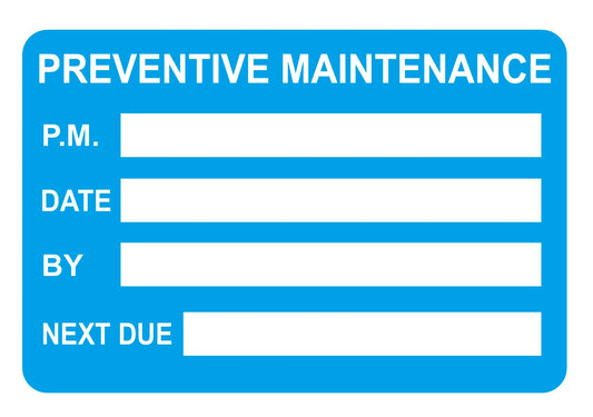 2x3 inch 200 PCS Blue Preventive Maintenance Labels Stickers for Machines and Equipments