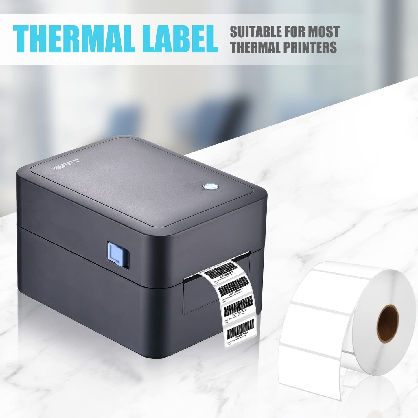 iDPRT 2.28' 1.18' Multi-Purpose Direct Thermal Labels (58mm30mm), Self-Adhesive Thermal Sticker for Address, Barcode, Compatible with iDPRT, Rollo, Zebra, etc, 1 Roll - 1000pcs, White 2.28” × 1.18”(58mm×30mm)