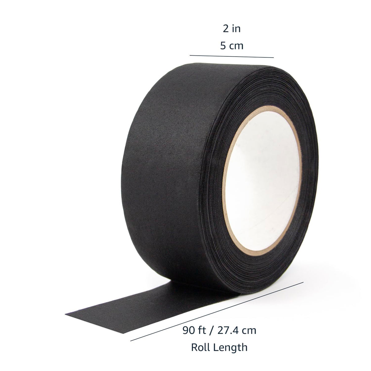 Amazon Basics No Residue, Non-Reflective Gaffers Tape for Photography, 2 inch x 90 feet, Black 2" x 90'