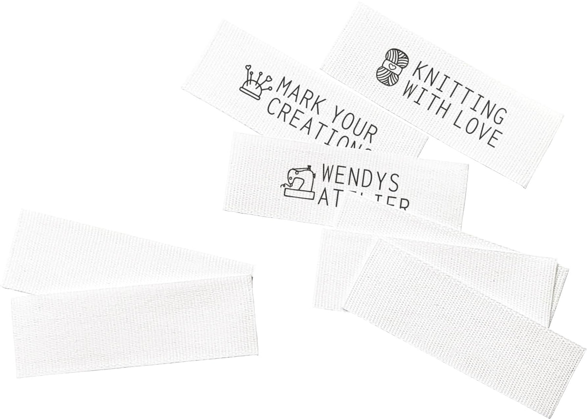COLOP Craft Labeler Clothing Labels Stamp Kit with 20 Sew in Name Tags