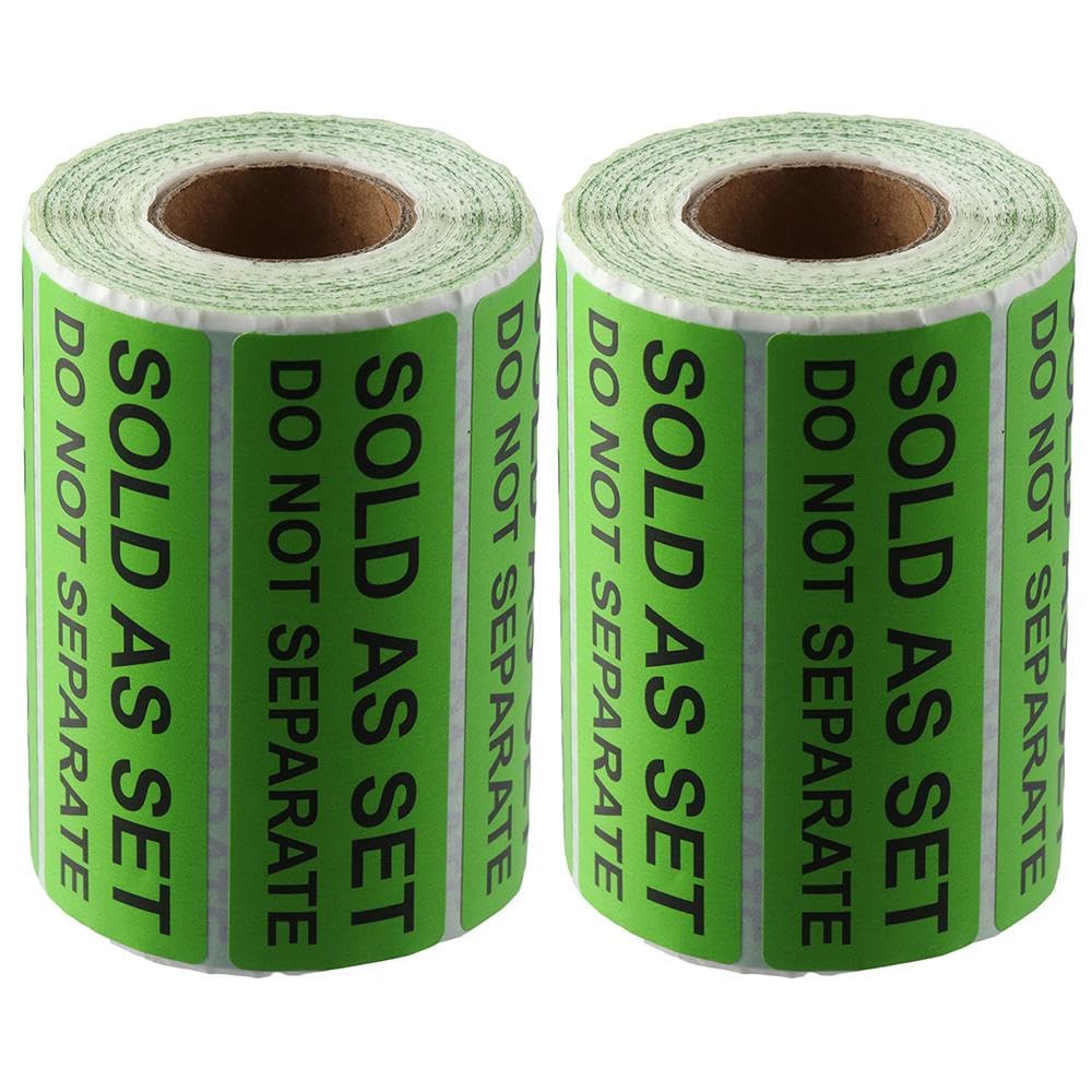 dohobby 2 Rolls/1000PCS Sold as a Set Do Not Separate Packing Labels, Fluorescent Green Packing Labels Stickers for Shipping Bundle Sets