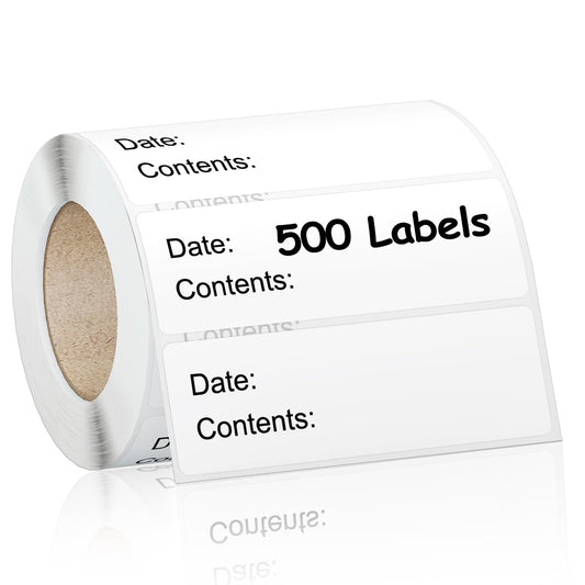 500pcs Food Labels,Freezer Labels 1 x 3 Inch Removable for Food Containers, Mason Jar Labels, No Residue Food Storage Labels Perfect for Kitchen,Can Not be Torn Kt-frz-bk-500-1