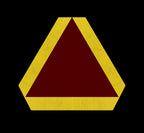 IGNIXIA (Pack of 04) Slow Moving Vehicle Sign, PVC Vinyl Decal Slow Moving Vehicle Triangle Sticker, 14”x 16” Inches Orange Base with Reflective Border, UTV, Safety Triangle Signs (4) 4