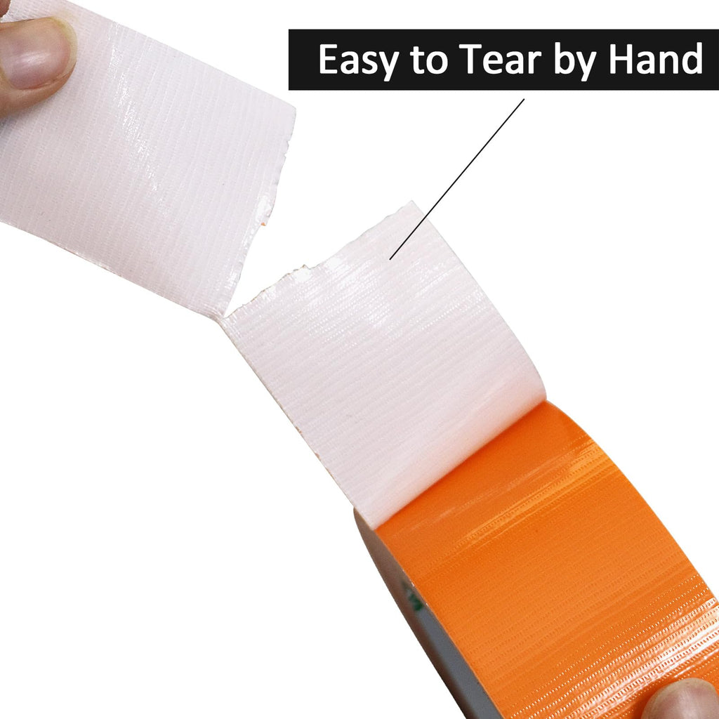 BOMEI PACK Orange Duct Tape, Industrial Grade 2Pack 1.5 inches (36mm) x 30 Yards, 9 Mil Heavy-Duty, Waterproof, UV Resistant for Crafts & Home Improvement