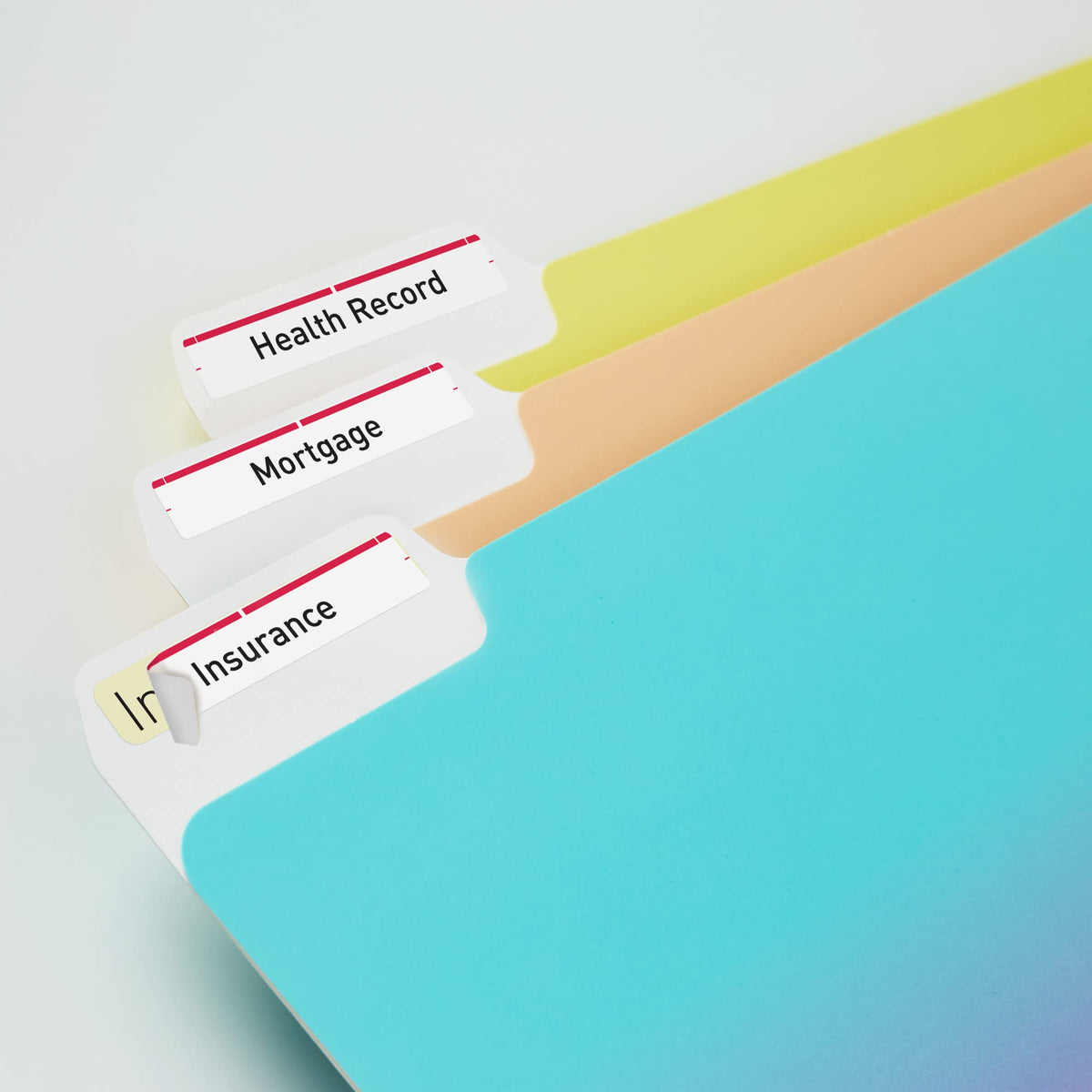 Avery® TrueBlock® File Folder Labels, 2/3" x 3-7/16", 1,500 Printable Labels, White/Red, Permanent (5066)