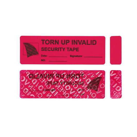 100Pcs Tamper Evident Security Void Stickers1x3 inch Red No Transfer No Damage to Protected Item Tamper Proof Labels Safety Torn up Invalid Seals Tape 1x3 inch