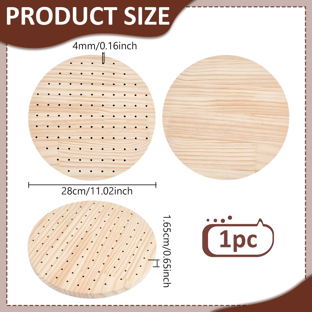 PH PandaHall 90 Holes Wooden Skewer Holder Food Display Stand Kabobs Appetizer Displays Round Fruit Skewers Board Dessert Lollipop Holder for Parties Birthday Barbecues Cocktai Picnic Catering