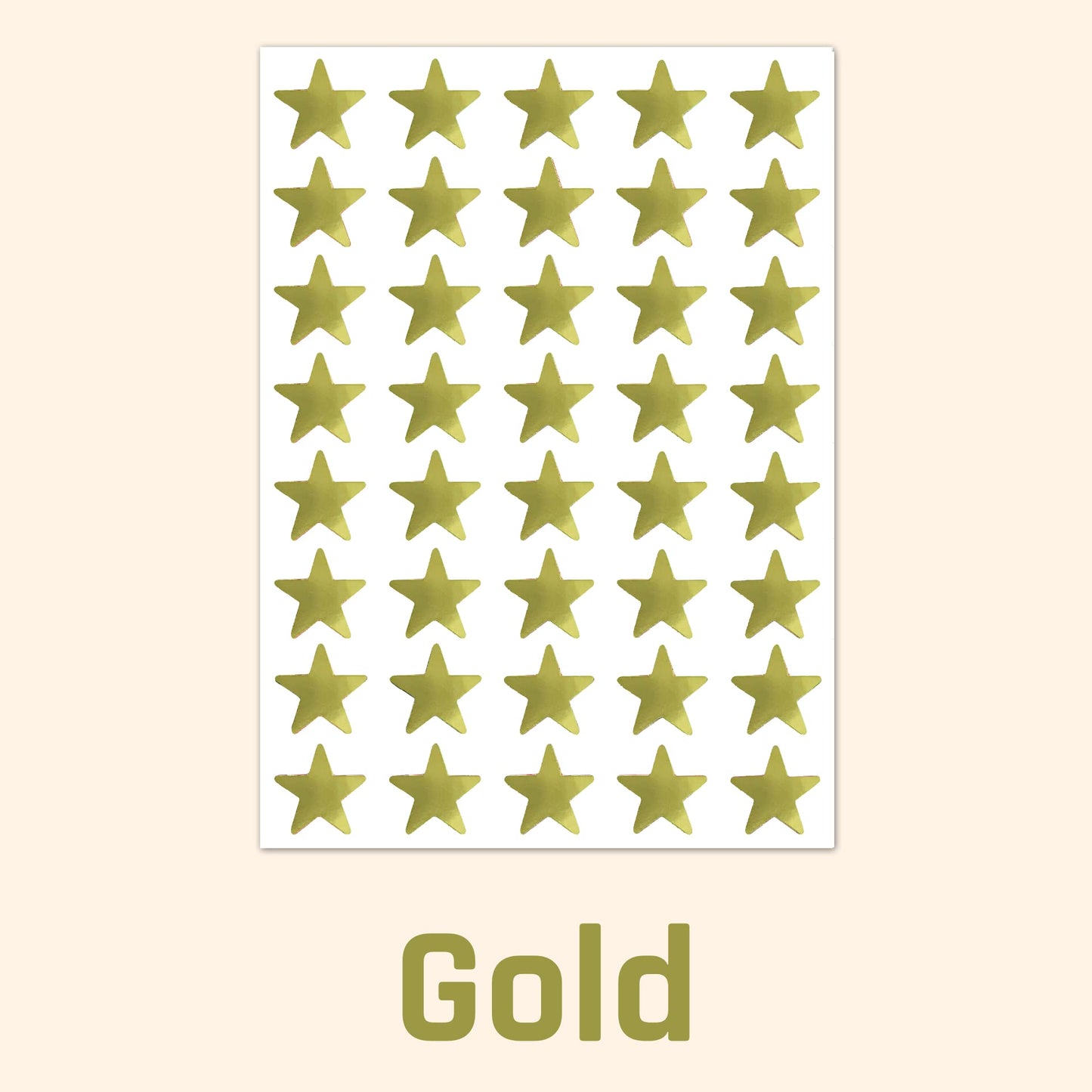 5000 Pack, Gold Foil Star Metallic Stickers, 0.6" Diameter 5000 Pack