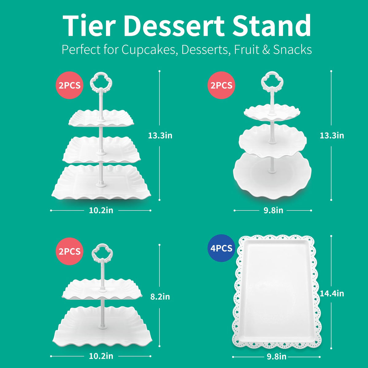 12 Pack Cupcake Stand Dessert Display Tower Serving Tray for Parties