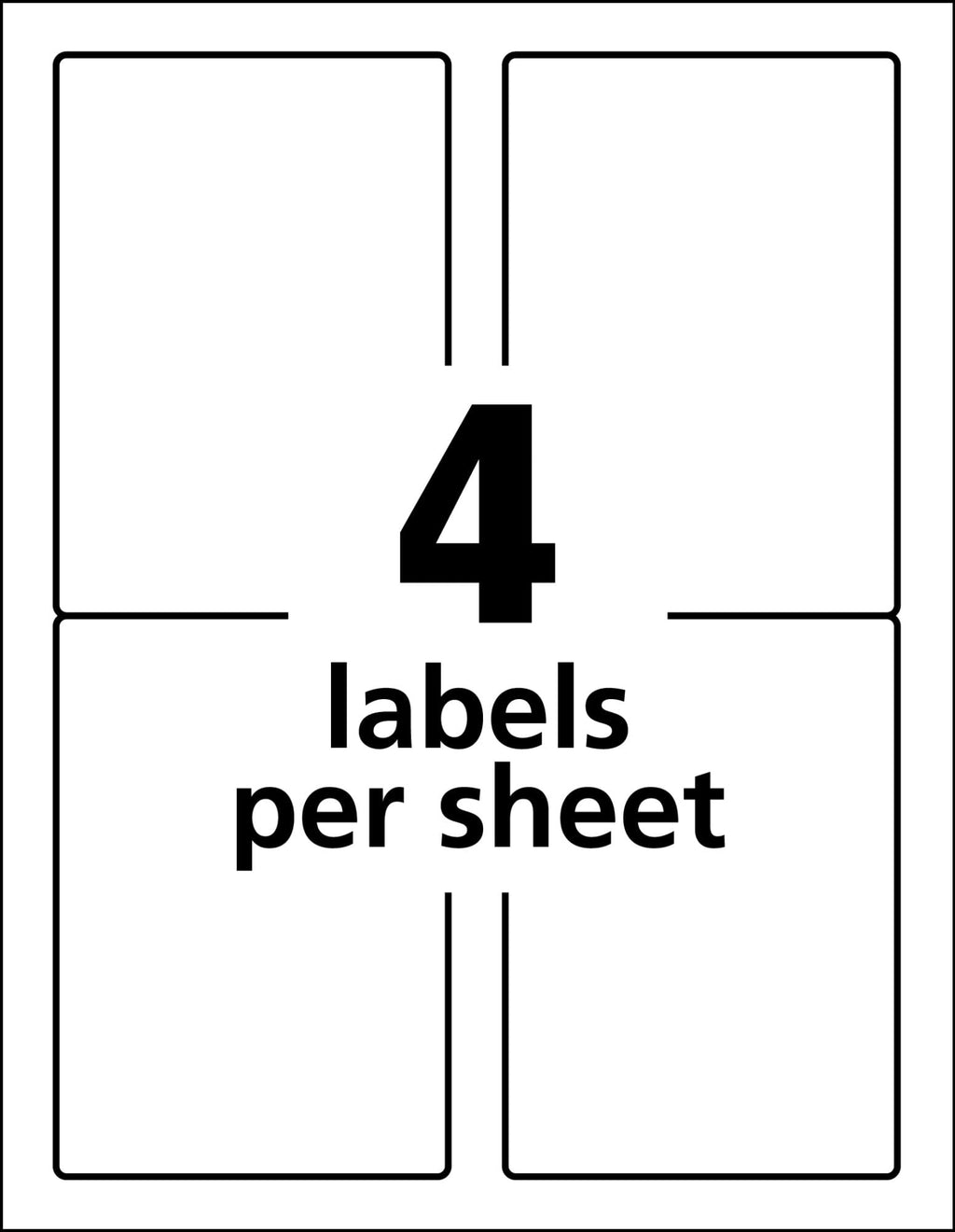 Avery® Durable White Cover Up ID Labels for Laser Printers, 5 x 3.5, Pack of 200 (61532) 5" x 3-1/2" Classic