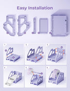 ILH01 Label Holder Purple+2" Circle Thermal Labels 750 Labels/Roll