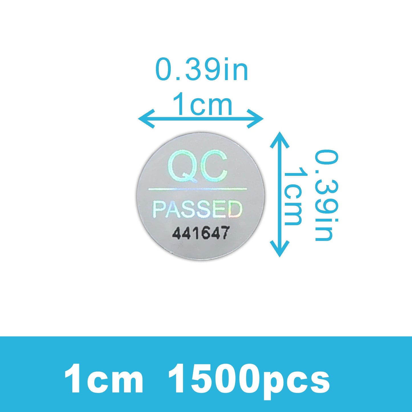 1700pcs 0.39 inch QC Passed Tamper Proof Stickers Silver High Security Tamper Evident Warranty Void Hologram Labels w/Unique Sequential Serial Numbering