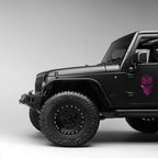 customTAYLOR33 High Intensity Reflective Skull Rose Decal (Premium Quality) / Multiple Colors/Vehicle & Helmet Compatible/Nighttime Visibility (Special Edition Purple, 4 inch X 2.5 inch) Special Edition Purple