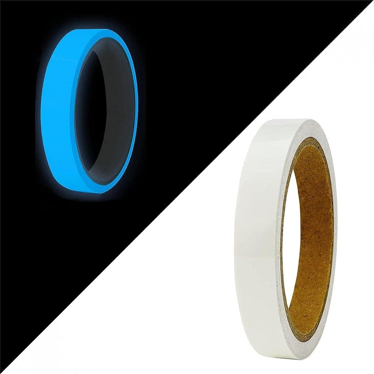 Glow in The Dark Tape, Fluorescent Spike Sticker for Stairs Walls Steps Safetys Exits Sign Warning Tape, Self-Adhesive Luminous Tapes (9.8 FT)