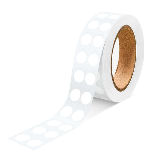 0.25 Inch Round Permanent Adhesive Color-Code Dot Stickers,White Small Dots Label,Pack of 1000 in Dispenser Box White