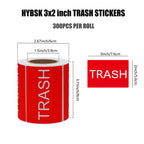 Hybsk 300pcs Trash Stickers 3x2 inch Clean Sign Disposal Reminder Labels for Garbage Homes, Offices, Warehouses (Pack of 5) 1 Roll (Pack of 5)