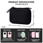 Phomemo D30 D30D D35 Label Marker Case with 3 Rolls of White Label Tapes Black 1 Case+3 Rolls Paper