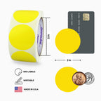 ChromaLabel 2 inch Color-Code Dot Labels | 500/Roll (Yellow) 2" Yellow
