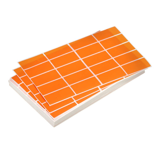 MECCANIXITY Colored Rectangle Stickers, 2000 Labels Color Code Sticker, 1.57x0.75 Inch Self Adhesive Orange for Folder, Jar, Drawer