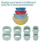 Plus tard 16-Piece Pyrex Bowl Stacker Rings, 2 Display Sets