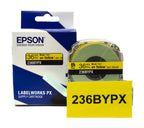 Epson LABELWORKS 236BYPX Label Tape - Black on Yellow - 1.5" (36mm), 30ft 36mm