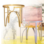Drink Dispenser Stand for 5L Round Glass Jars, Iron Metal Beverage Jar Holder Rack for Countertop Parties and Events