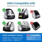 Compatible with DYMO LW 30336 Barcode Label Maker Refill 1" x 2-1/8" White 1" x 2-1/8" 4