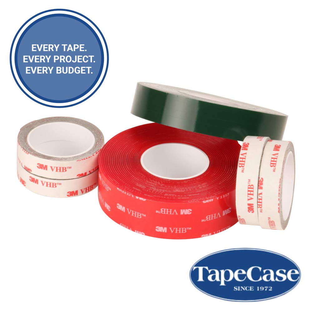 3M VHB 4910 Heavy Duty Mounting Tape - 0.75 in. x 15 ft. Transparent Double Sided Tape Roll. Tapes and Adhesives 5 Yards 1 inches Gray