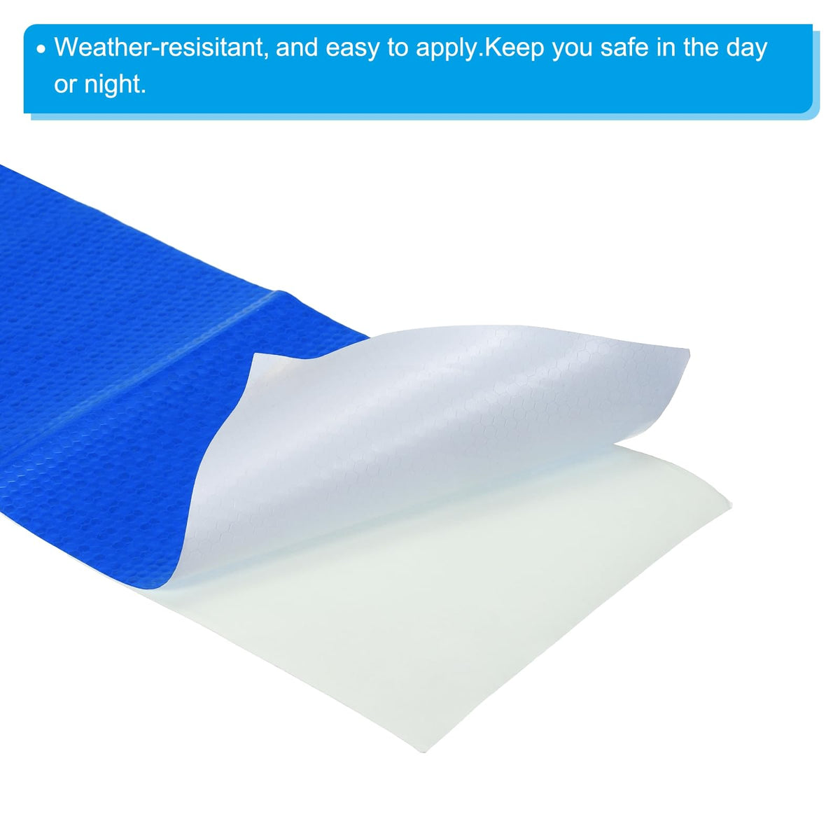 PATIKIL Reflective Tape, 2 Rolls 6 Inch x 10 FT Waterproof High Visibility Self-Adhesive Warning Safety Tape Reflective Stickers External Accessories for Cars Trucks, Blue