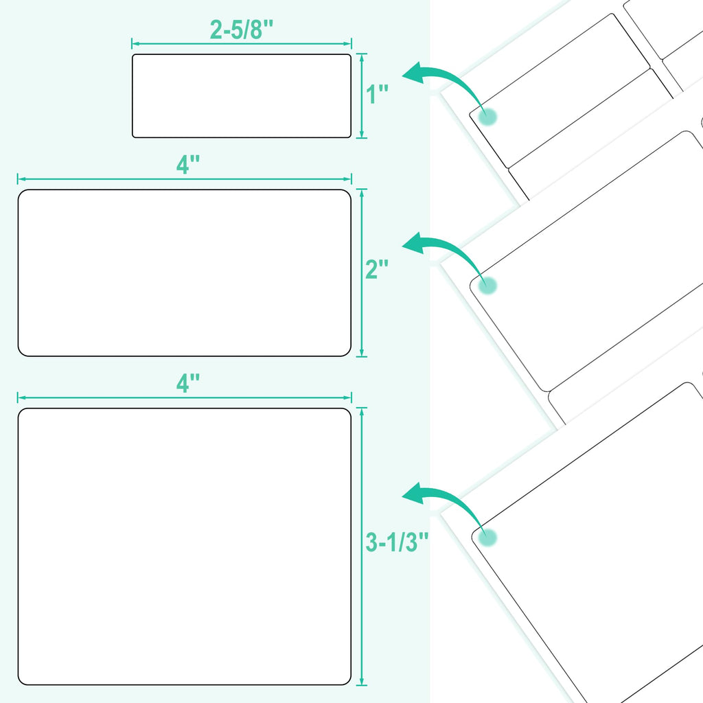 LLIKED 8.5x11 Matte Assorted Printable Bulk Sticker Paper 1380 Labels 90 Assorted
