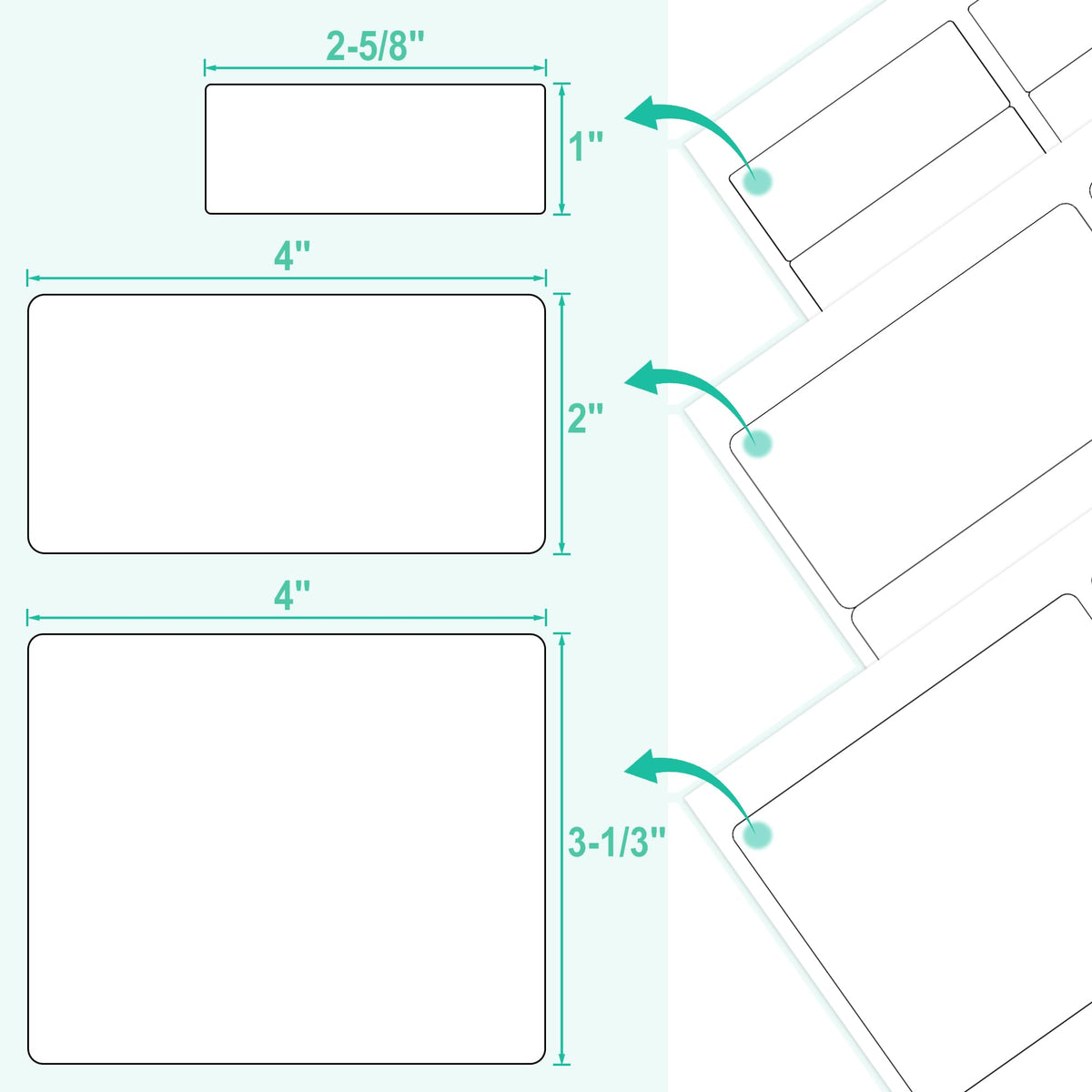 LLIKED 8.5x11 Matte Assorted Printable Bulk Sticker Paper 1380 Labels 90 Assorted