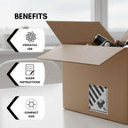 Great Eastern 500 Pcs Lithium Ion Battery Transport Labels, 4" × 4" Black & White