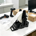 LENVII 2-in-1 Label Roll Holder with Rewinder,for Rolls and Fanfold Labels Label Holder Rewinder
