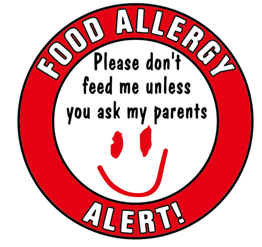 MeshaKippa 50pcs 3 Inch Children Food Allergen Warning Stickers for Kids Baby Allergies Signs