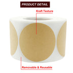 2 Inch Kraft Code Dot Stickers 2"