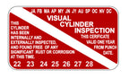 Scuba Visual Cylinder Inspection Sticker Decal Tag Years 2022-2028 (20 Pack)