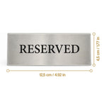 Reserved Table Signs Set of 6 - Heavy Stainless Steel Table Reservation Plates - Durable, Stackable and Waterproof Metal Signs for Restaurants, Hotels, Bars, Cafés, Weddings and Events Design 2